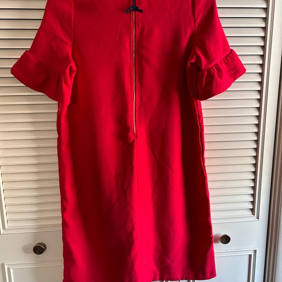 Vineyard Vines girls red ruffle sleeve dress size xl - Picture 4 of 6